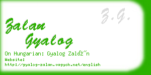 zalan gyalog business card